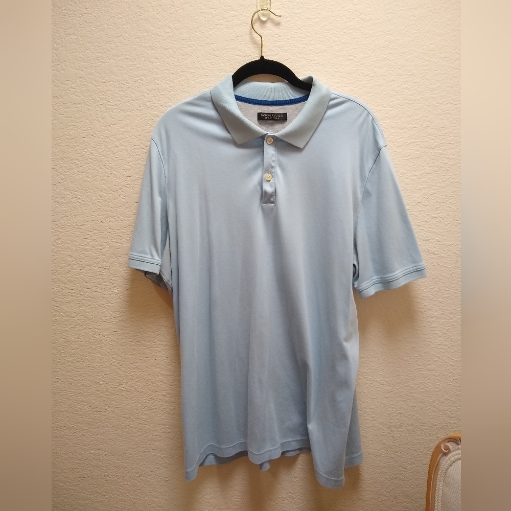 Banana Republic Luxury Touch Blue Polo XL Tall